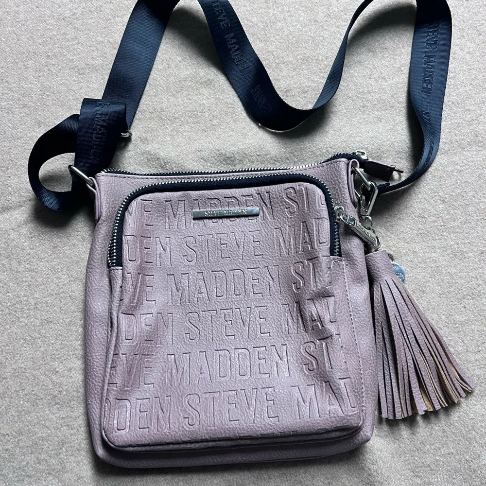 Steve Madden Blush Pink Embossed Messenger Bag